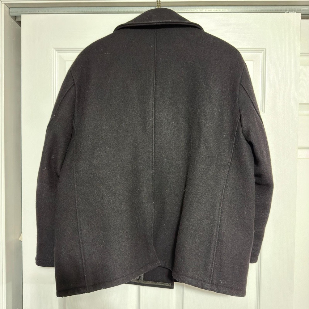 Vintage‎ 1997 Schott NYC 740N Pea Coat Black Wool 50 - Picture 3 of 8